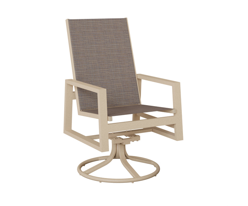 Berlin Gardens Vida High Back Swivel Rocker Dining Chair