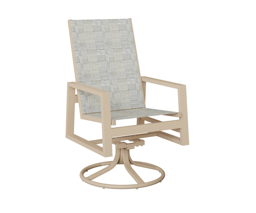 Berlin Gardens Vida High Back Swivel Rocker Dining Chair