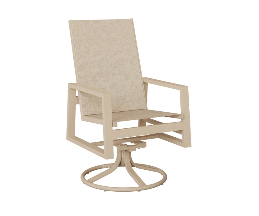 Berlin Gardens Vida High Back Swivel Rocker Dining Chair
