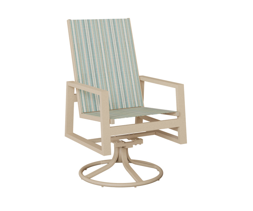 Berlin Gardens Vida High Back Swivel Rocker Dining Chair