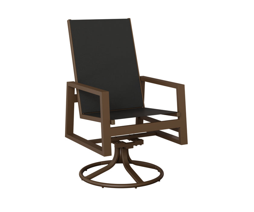 Berlin Gardens Vida High Back Swivel Rocker Dining Chair