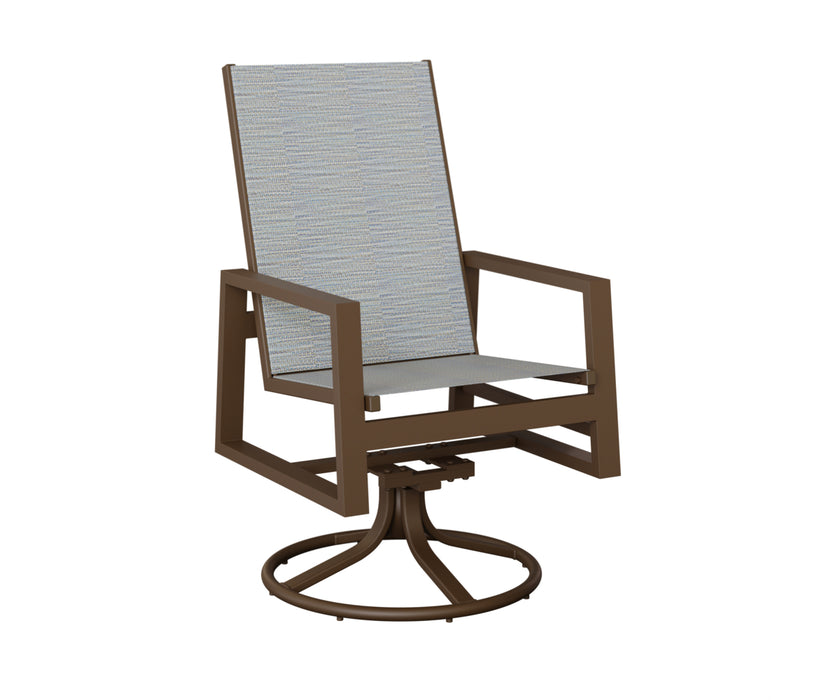 Berlin Gardens Vida High Back Swivel Rocker Dining Chair