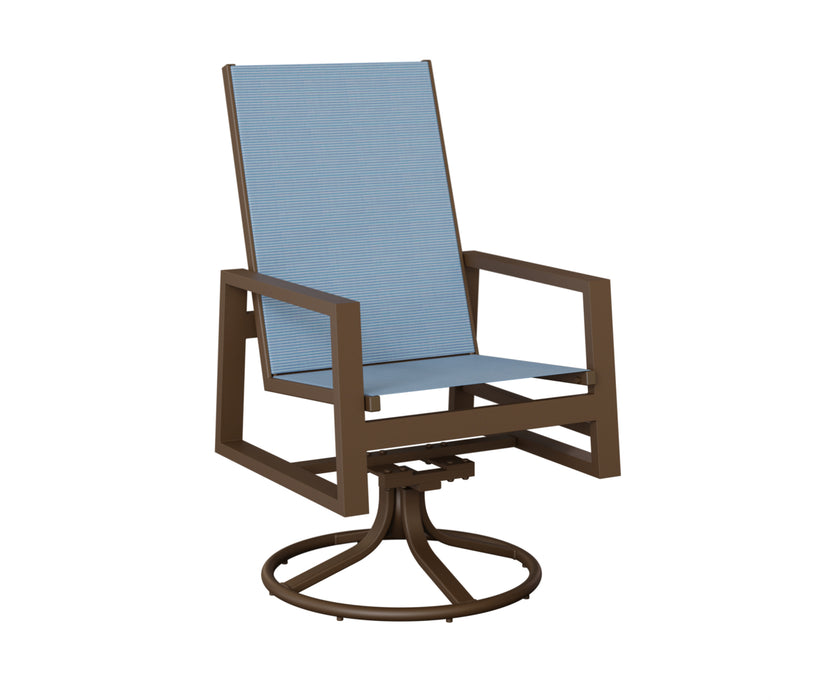 Berlin Gardens Vida High Back Swivel Rocker Dining Chair