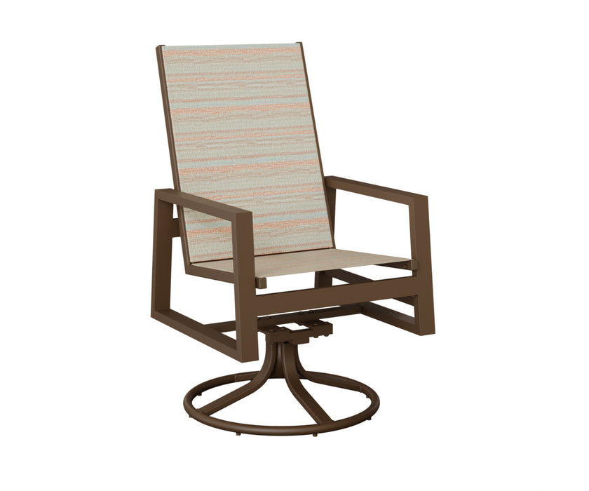 Berlin Gardens Vida High Back Swivel Rocker Dining Chair