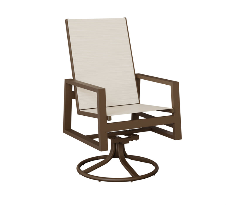 Berlin Gardens Vida High Back Swivel Rocker Dining Chair