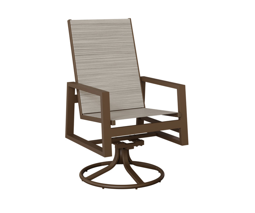 Berlin Gardens Vida High Back Swivel Rocker Dining Chair