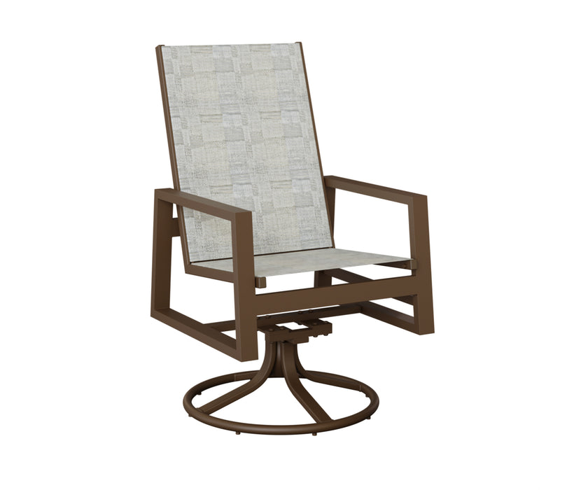 Berlin Gardens Vida High Back Swivel Rocker Dining Chair
