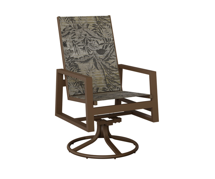 Berlin Gardens Vida High Back Swivel Rocker Dining Chair