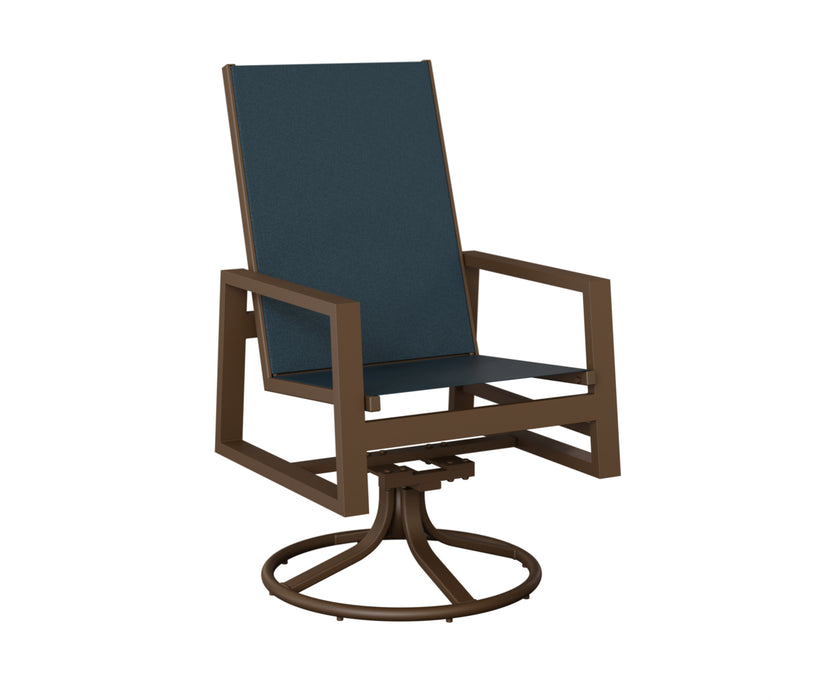 Berlin Gardens Vida High Back Swivel Rocker Dining Chair