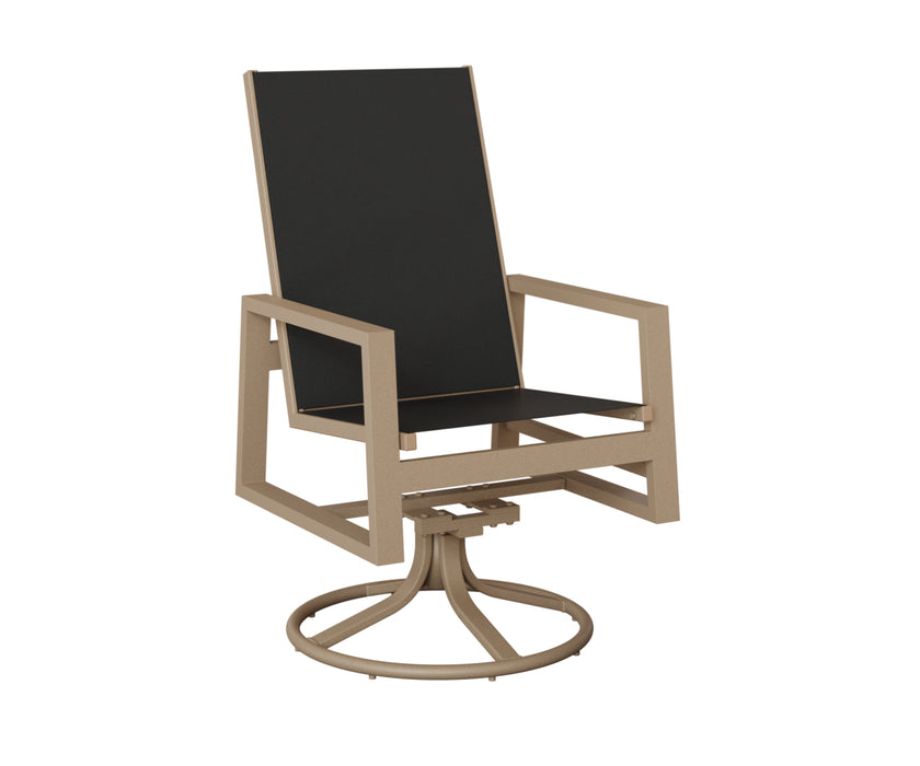 Berlin Gardens Vida High Back Swivel Rocker Dining Chair
