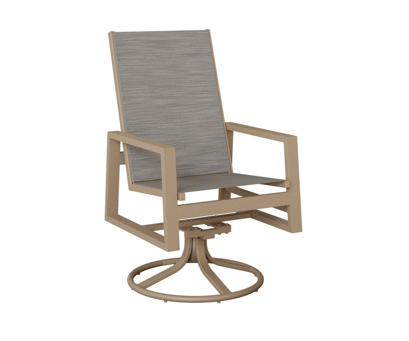 Berlin Gardens Vida High Back Swivel Rocker Dining Chair