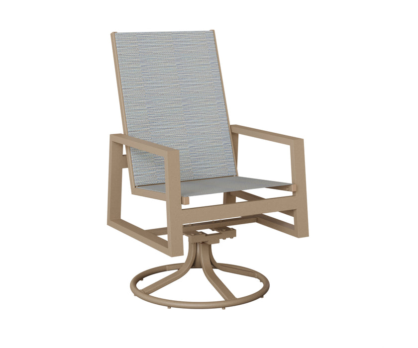 Berlin Gardens Vida High Back Swivel Rocker Dining Chair