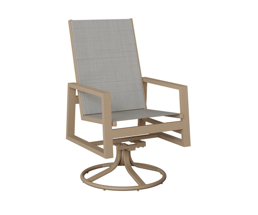 Berlin Gardens Vida High Back Swivel Rocker Dining Chair
