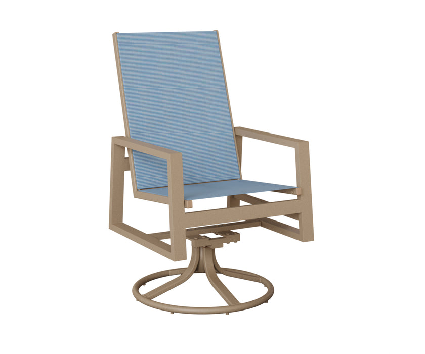 Berlin Gardens Vida High Back Swivel Rocker Dining Chair