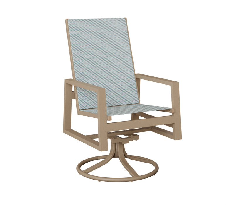 Berlin Gardens Vida High Back Swivel Rocker Dining Chair