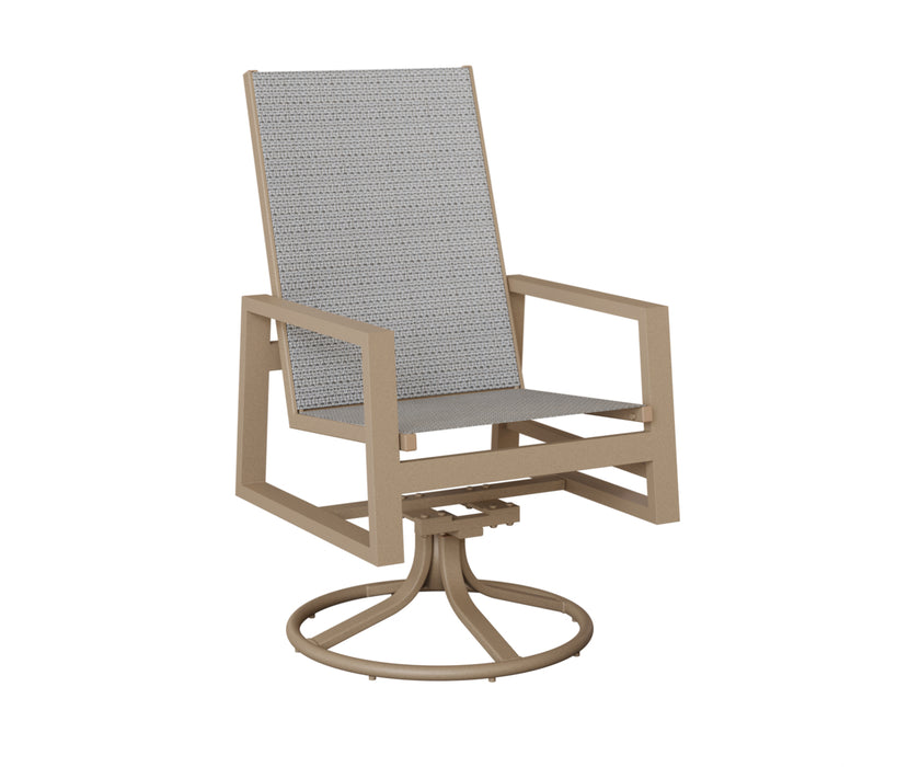 Berlin Gardens Vida High Back Swivel Rocker Dining Chair