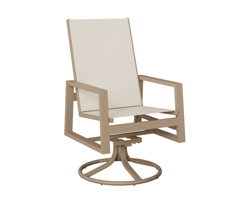 Berlin Gardens Vida High Back Swivel Rocker Dining Chair