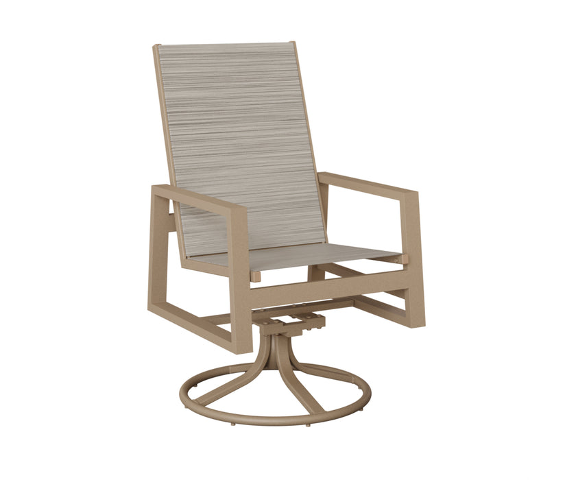 Berlin Gardens Vida High Back Swivel Rocker Dining Chair