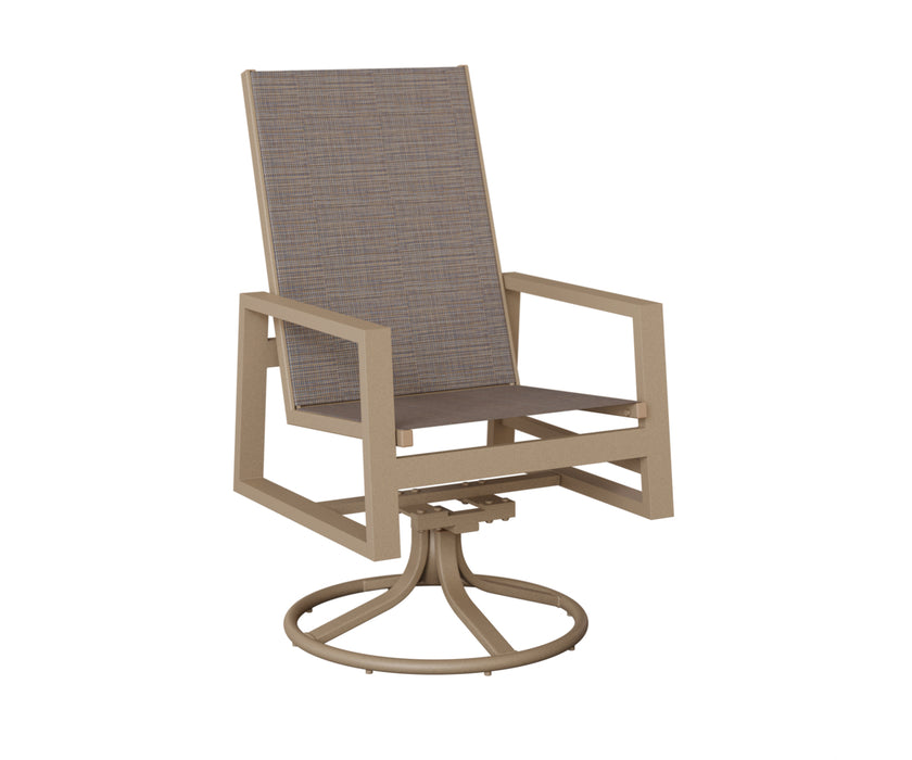 Berlin Gardens Vida High Back Swivel Rocker Dining Chair