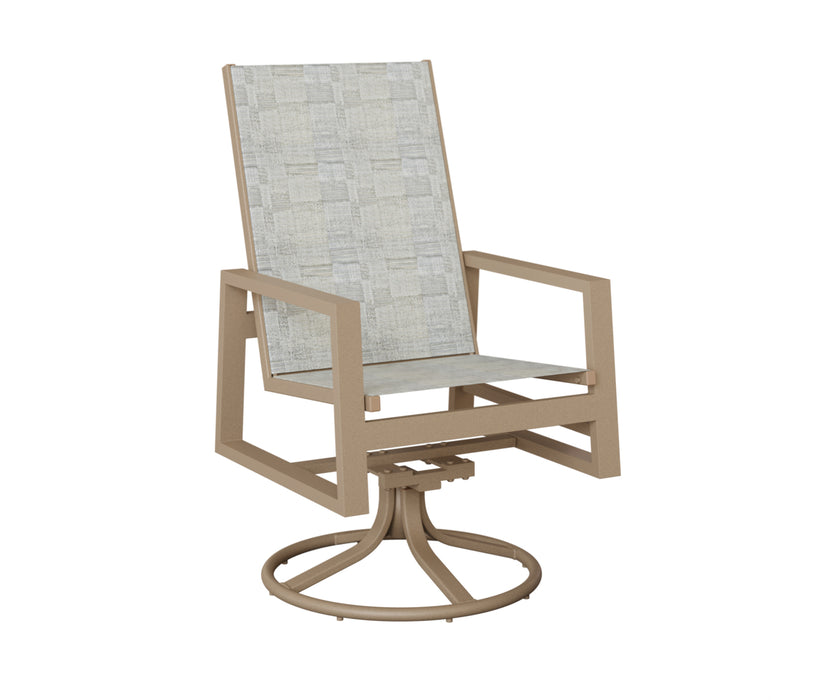 Berlin Gardens Vida High Back Swivel Rocker Dining Chair