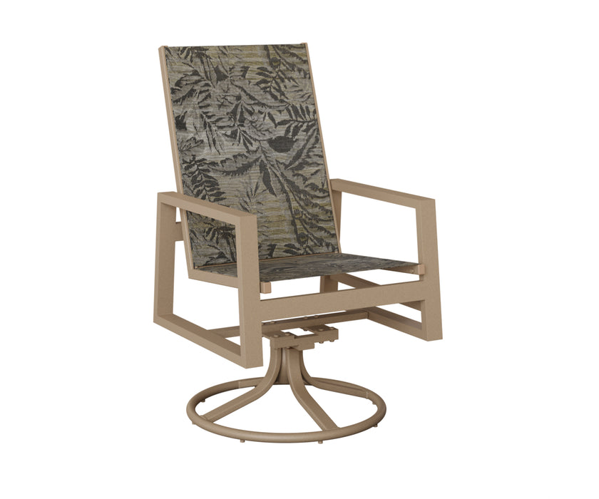 Berlin Gardens Vida High Back Swivel Rocker Dining Chair