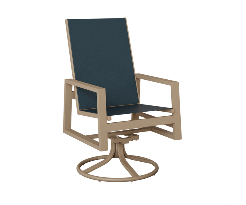 Berlin Gardens Vida High Back Swivel Rocker Dining Chair