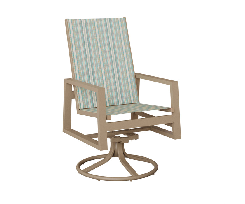 Berlin Gardens Vida High Back Swivel Rocker Dining Chair