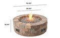 Bronson Block Gas Fire Pit Kit (Round or Square)