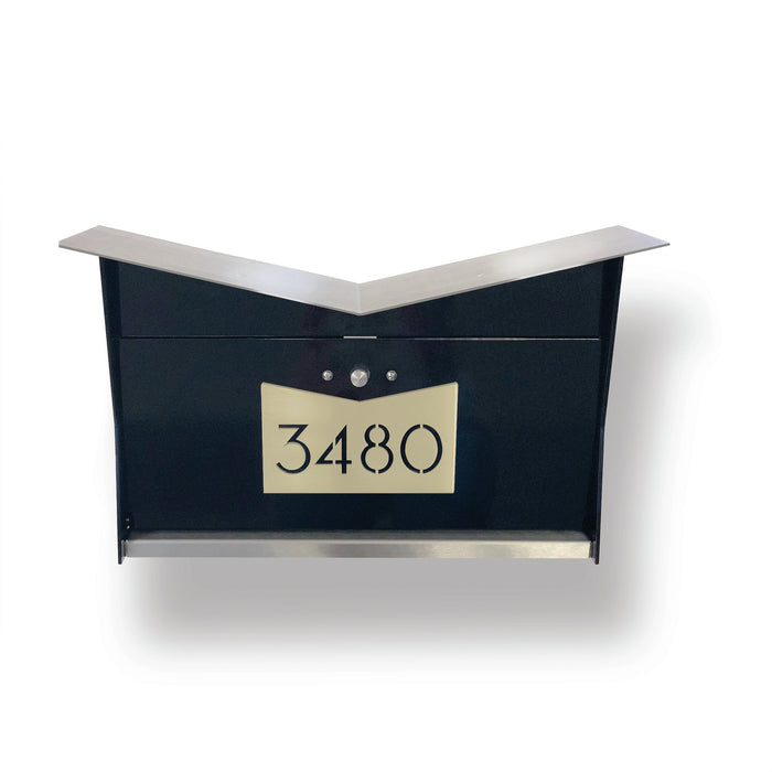 ButterFly Box in TEXTURED MATT JET BLACK - Wall Mount Mailbox