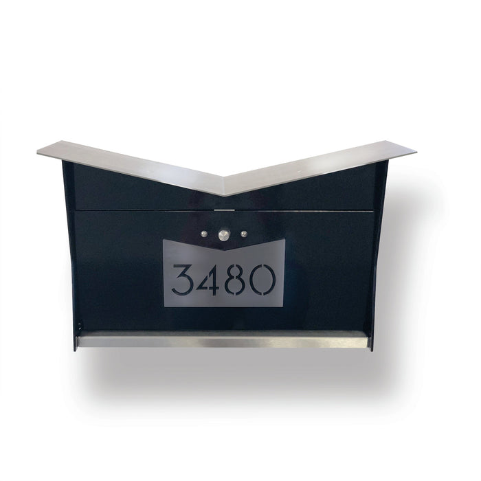 ButterFly Box in TEXTURED MATT JET BLACK - Wall Mount Mailbox