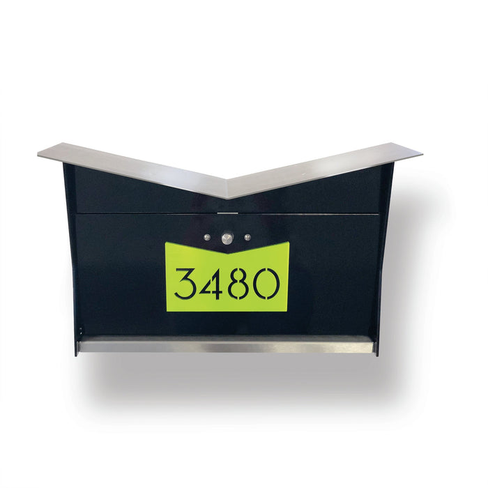 ButterFly Box in TEXTURED MATT JET BLACK - Wall Mount Mailbox