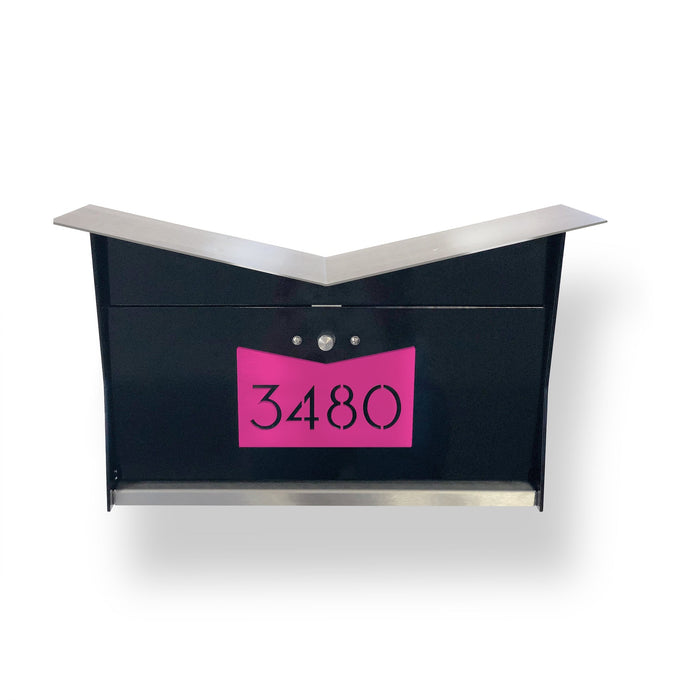 ButterFly Box in TEXTURED MATT JET BLACK - Wall Mount Mailbox