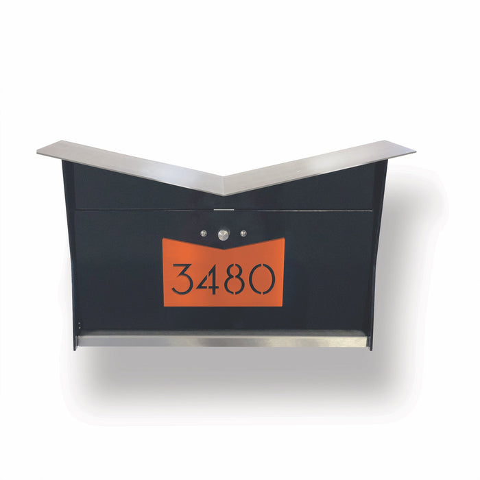 ButterFly Box in JET BLACK - Wall Mount Mailbox
