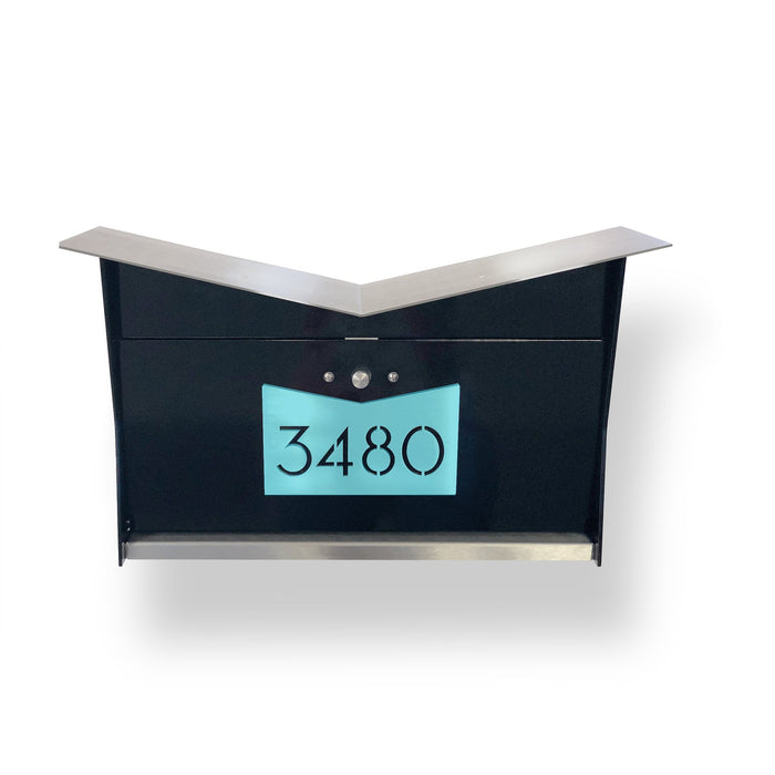 ButterFly Box in TEXTURED MATT JET BLACK - Wall Mount Mailbox