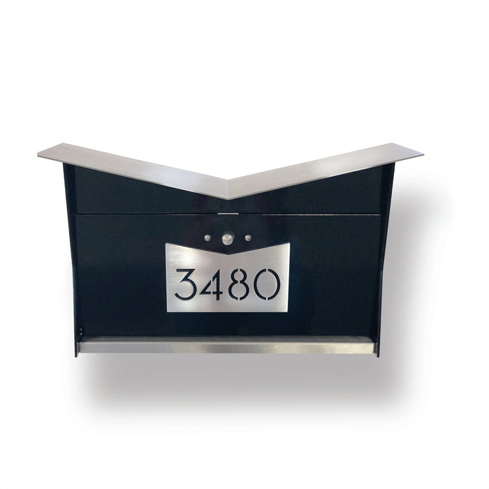ButterFly Box in TEXTURED MATT JET BLACK - Wall Mount Mailbox
