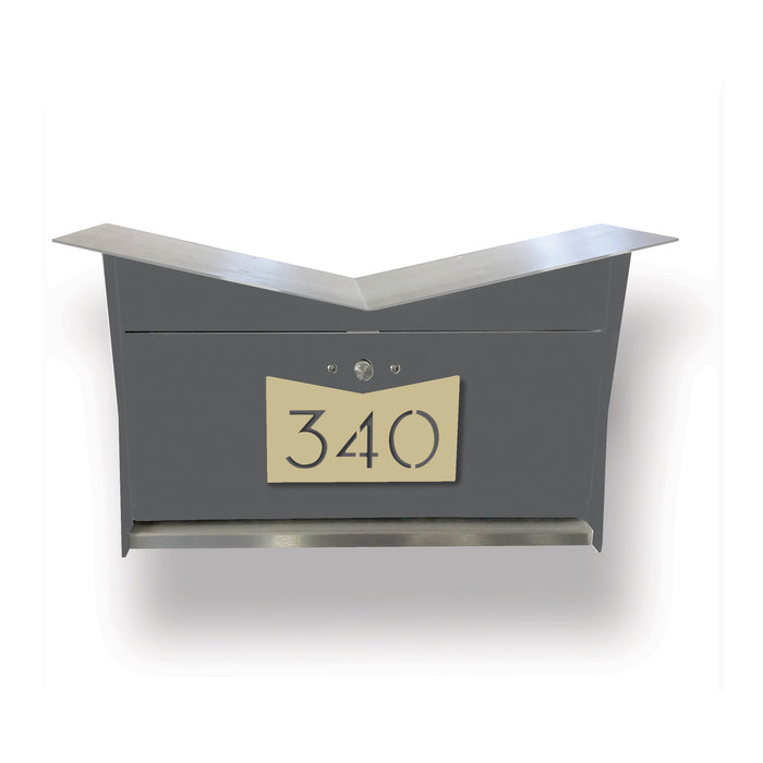 ButterFly Box in DESIGNER GRAY - Wall Mount Mailbox