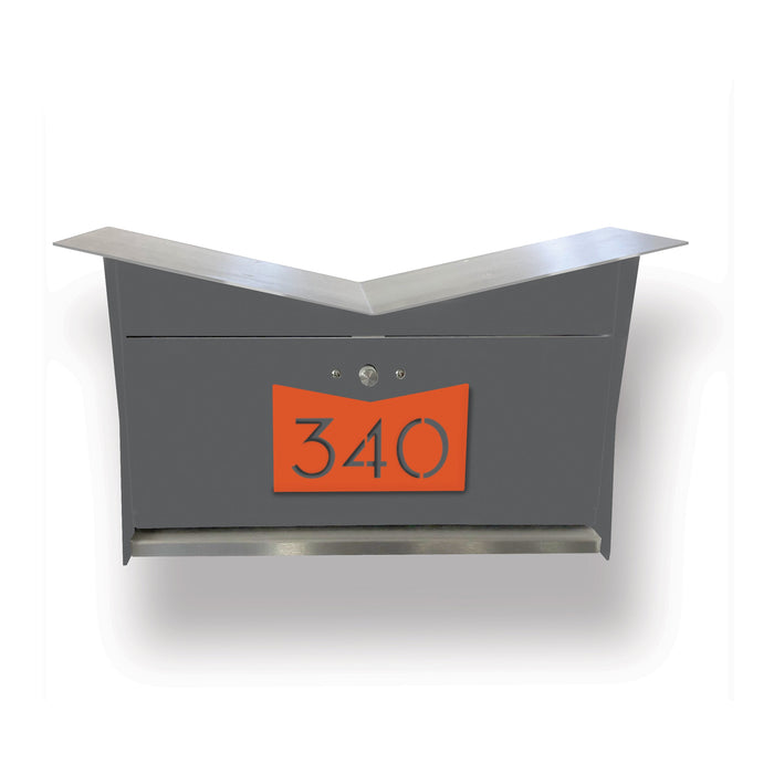 ButterFly Box in DESIGNER GRAY - Wall Mount Mailbox