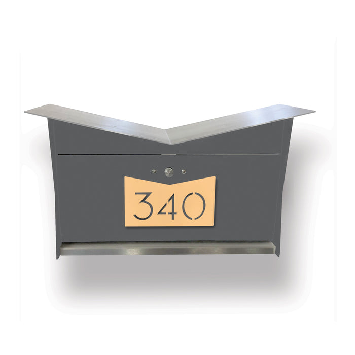 ButterFly Box in DESIGNER GRAY - Wall Mount Mailbox