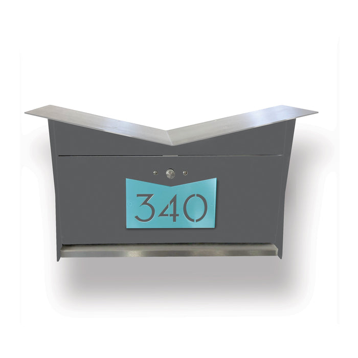 ButterFly Box in DESIGNER GRAY - Wall Mount Mailbox