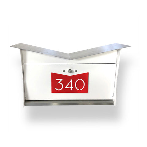 ButterFly Box in ARCTIC WHITE - Wall Mount Mailbox