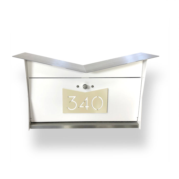 ButterFly Box in ARCTIC WHITE - Wall Mount Mailbox