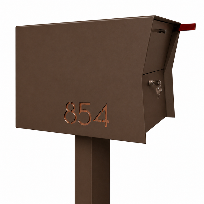 NEW! The Retrobox Locking Package Dropbox in COCONUT - Modern Mailbox