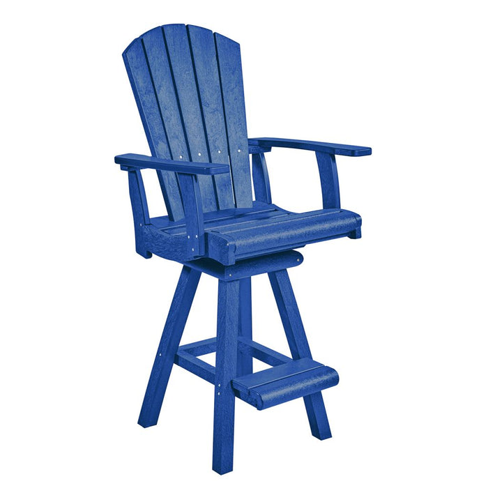 C.R. Plastic Swivel Pub Arm Chair