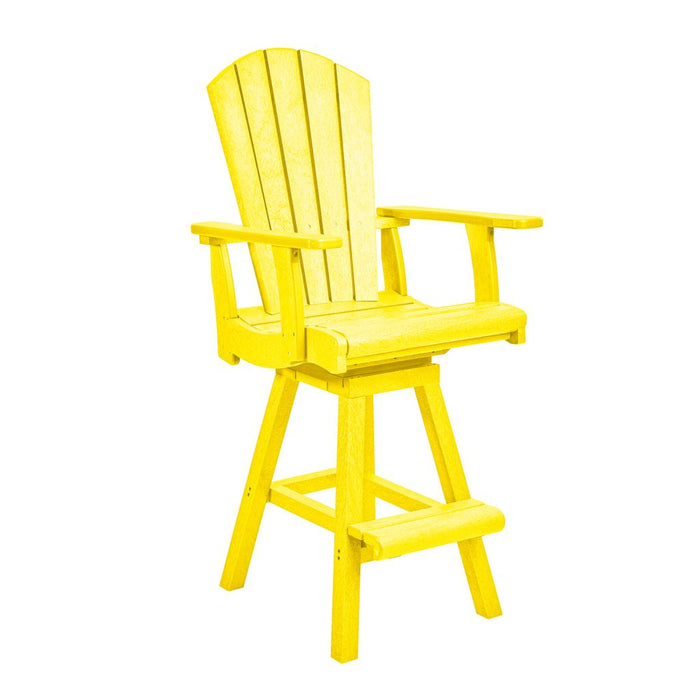 C.R. Plastic Swivel Pub Arm Chair