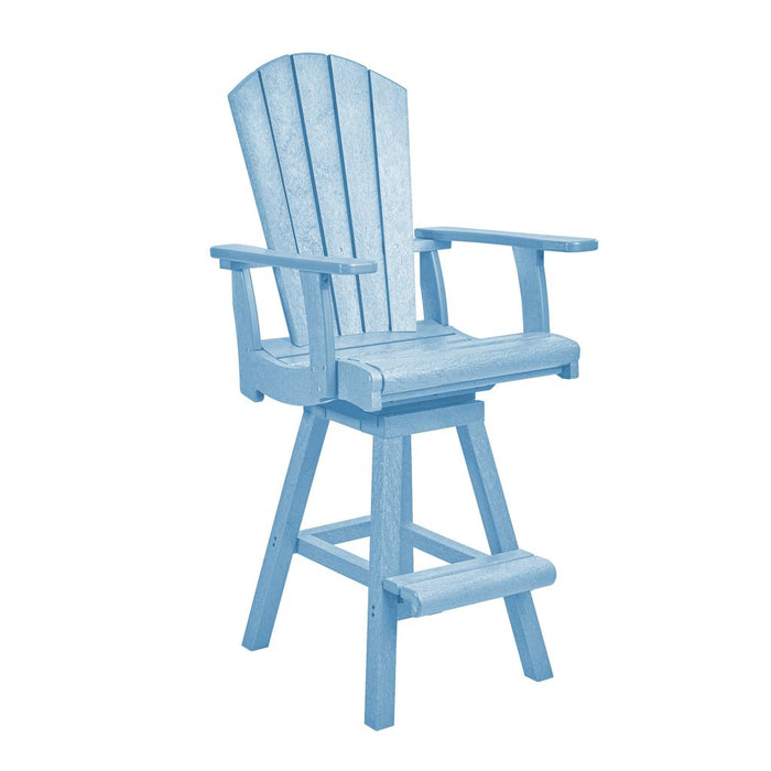 C.R. Plastic Swivel Pub Arm Chair