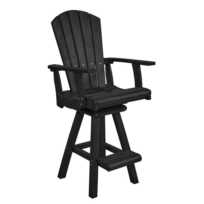 C.R. Plastic Swivel Pub Arm Chair