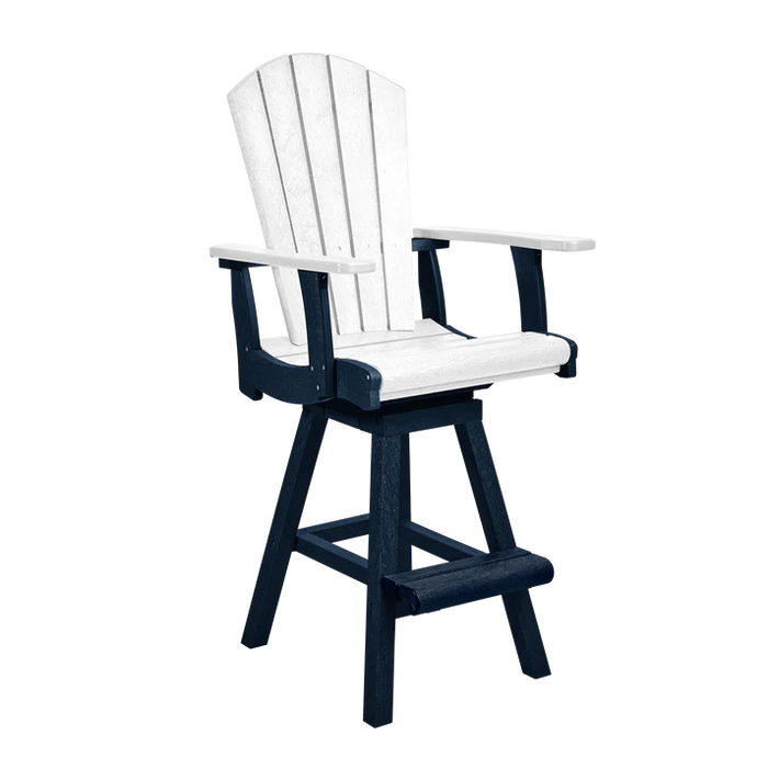 C.R. Plastic Swivel Pub Arm Chair