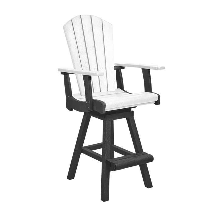 C.R. Plastic Swivel Pub Arm Chair