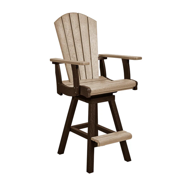 C.R. Plastic Swivel Pub Arm Chair