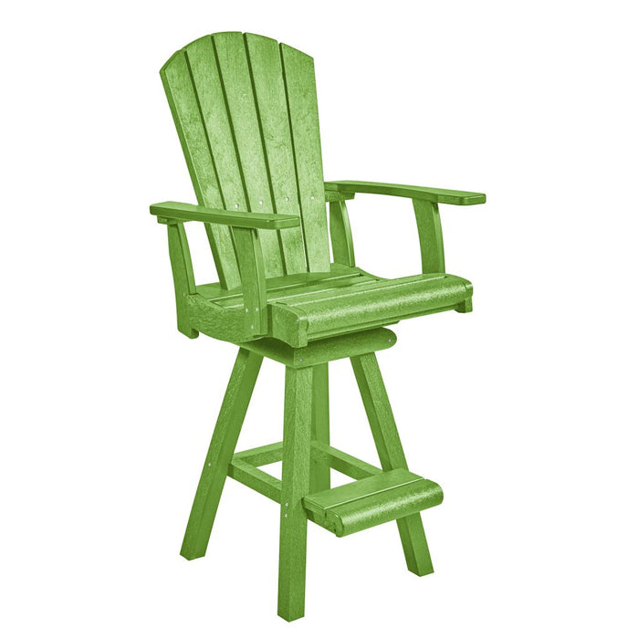 C.R. Plastic Swivel Pub Arm Chair